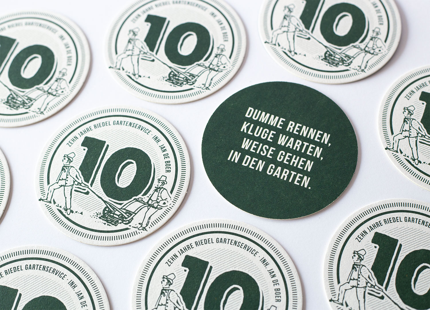 Bierdeckel Riedel Gartenservice